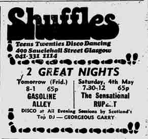 Shuffles advert 1974
